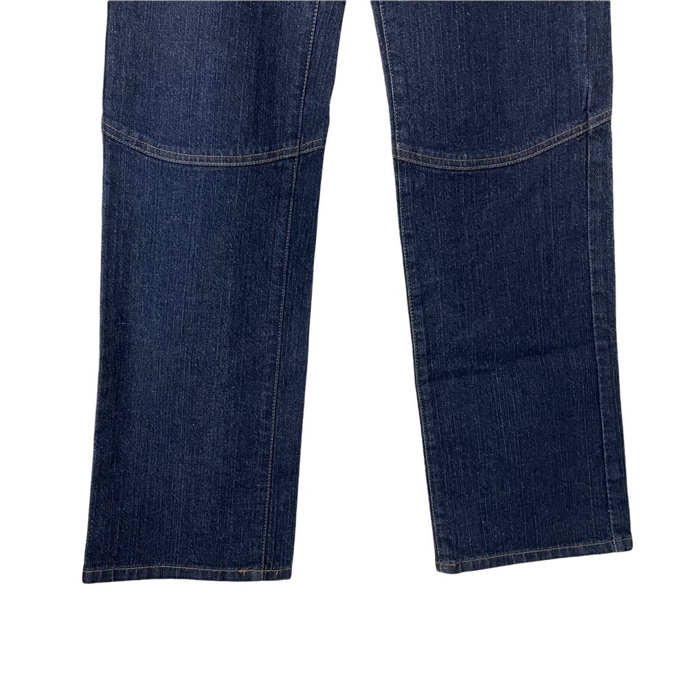 DKNY Vintage 80's look straight dark wash jeans with gold seams and no p… - Picture 2 of 10
